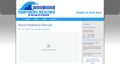 Desktop Screenshot of northernbeachesfencing.com.au