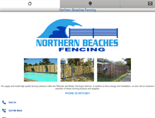 Tablet Screenshot of northernbeachesfencing.com.au